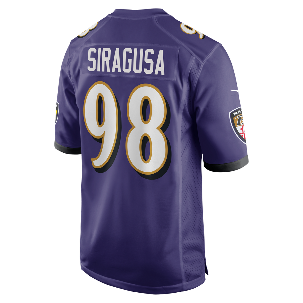 Tony Siragusa Baltimore Ravens Game Retired Player Jersey - Purple
