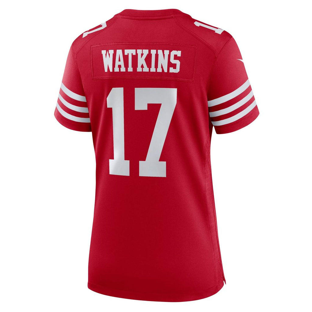 Jordan Watkins San Francisco 49ers Women's Team Game Jersey - Scarlet