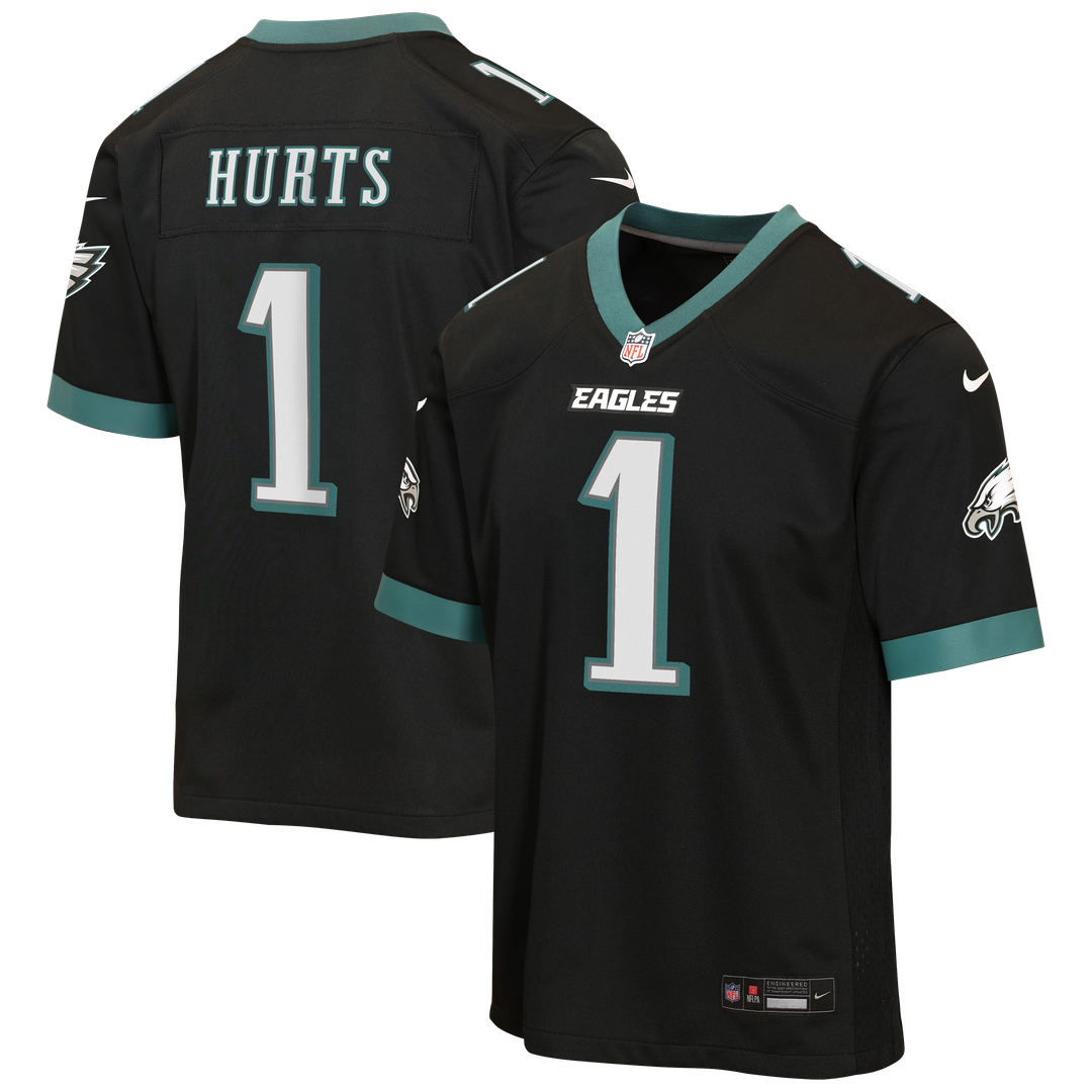 Jalen Hurts Philadelphia Eagles Youth Team Game Jersey - Midnight Green