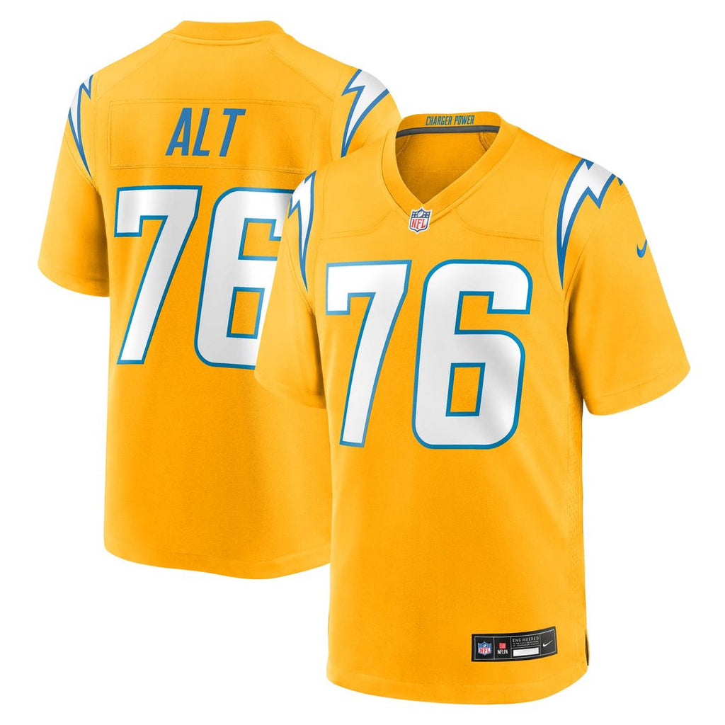 Joe Alt Los Angeles Chargers Alternate Charger Power Game Player Jersey - Gold
