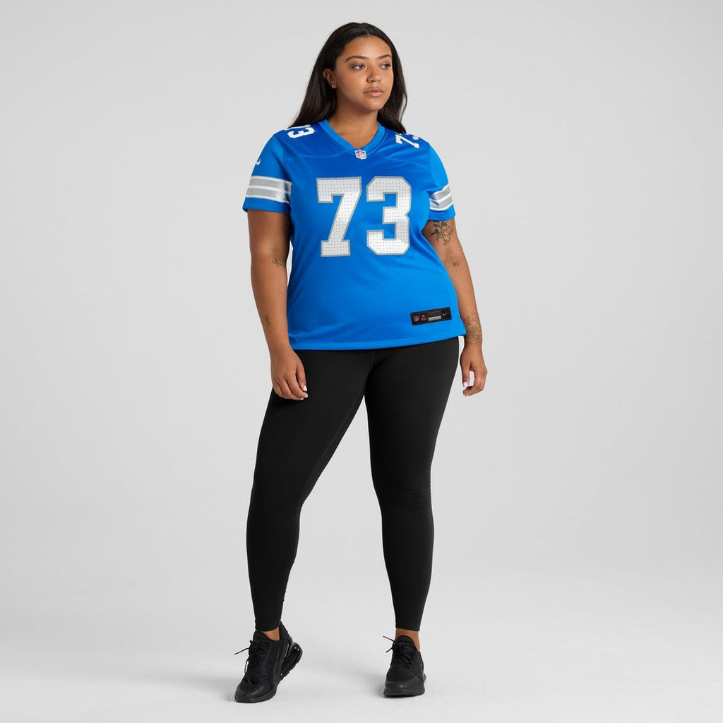 Christian Mahogany Detroit Lions Women's Team Game Jersey - Blue