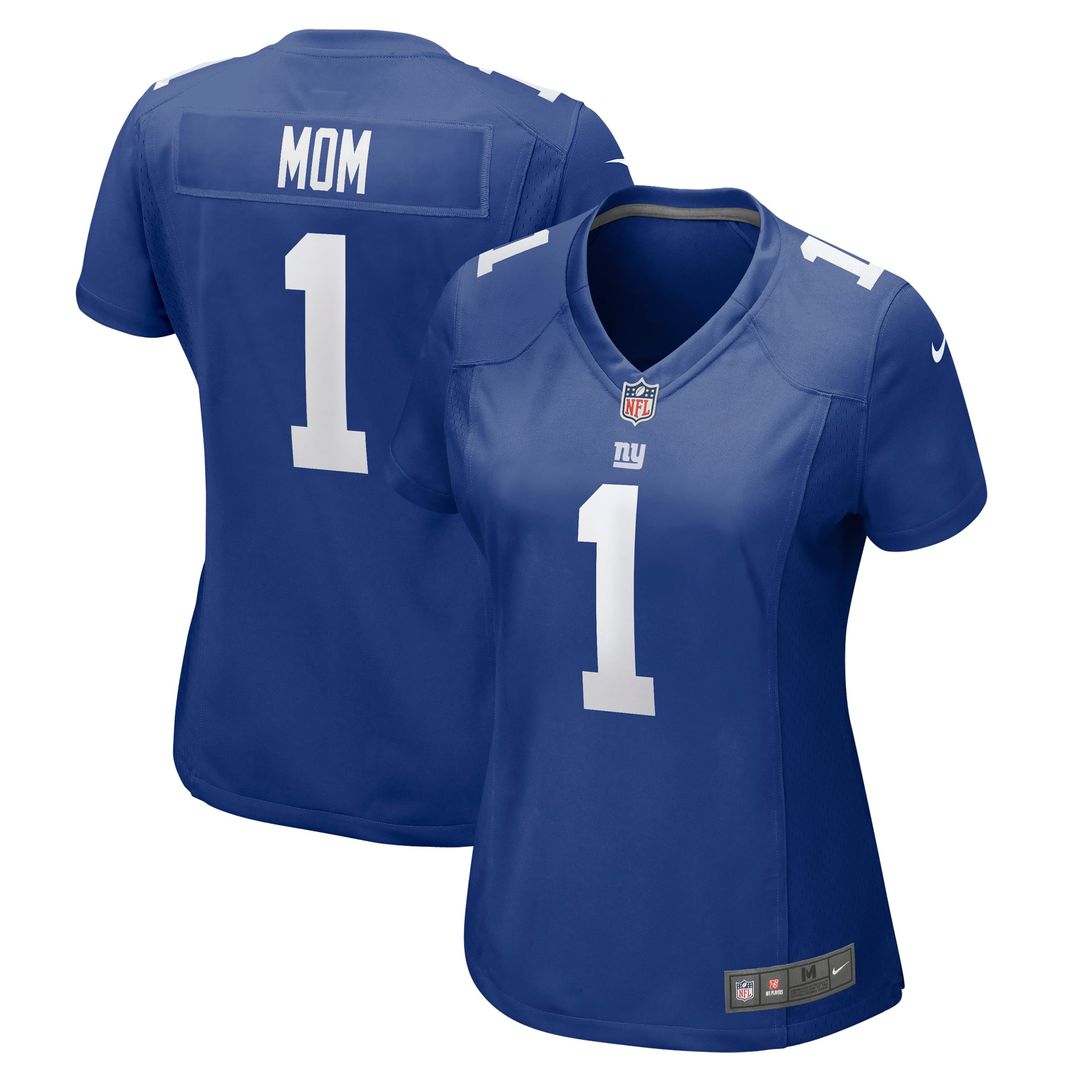 Number 1 Mom New York Giants Women's Game Jersey - Royal