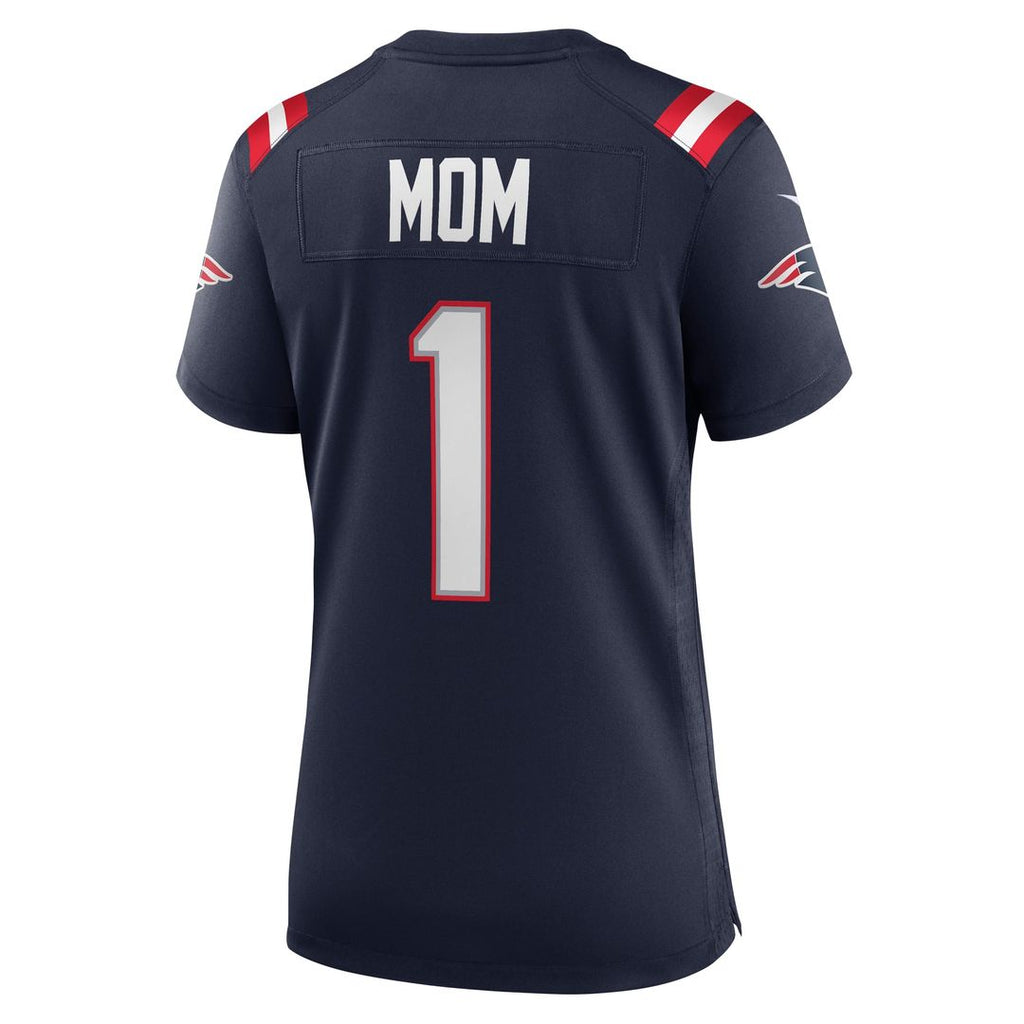 Number 1 Mom New England Patriots Women's Game Jersey - Navy