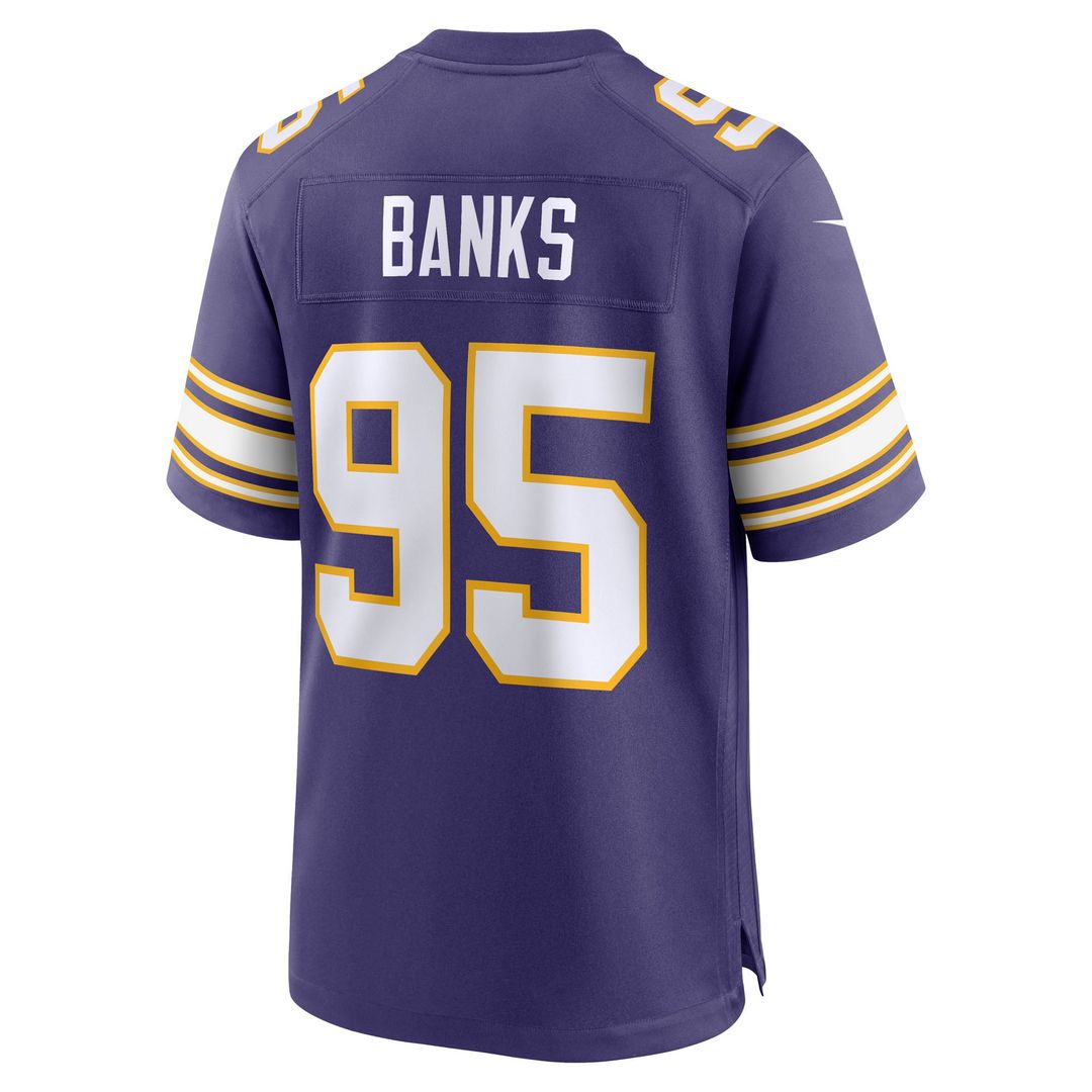 Caleb Banks Minnesota Vikings Alternate Classic Game Jersey - Purple
