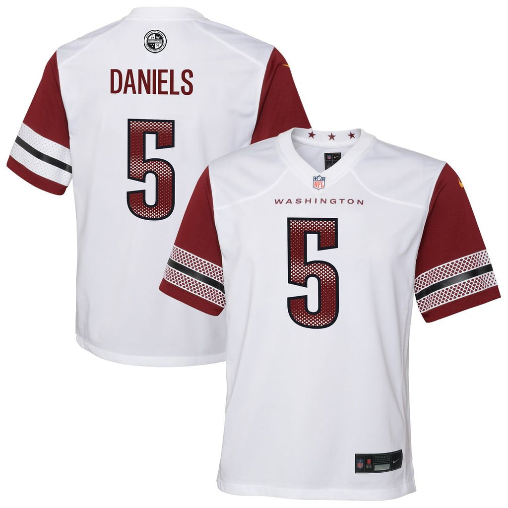 Jayden Daniels Washington Commanders Youth Game Jersey - White