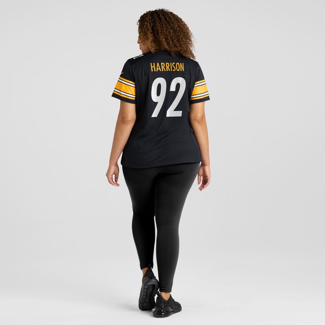 James Harrison Pittsburgh Steelers Women's Retired Game Jersey - Black