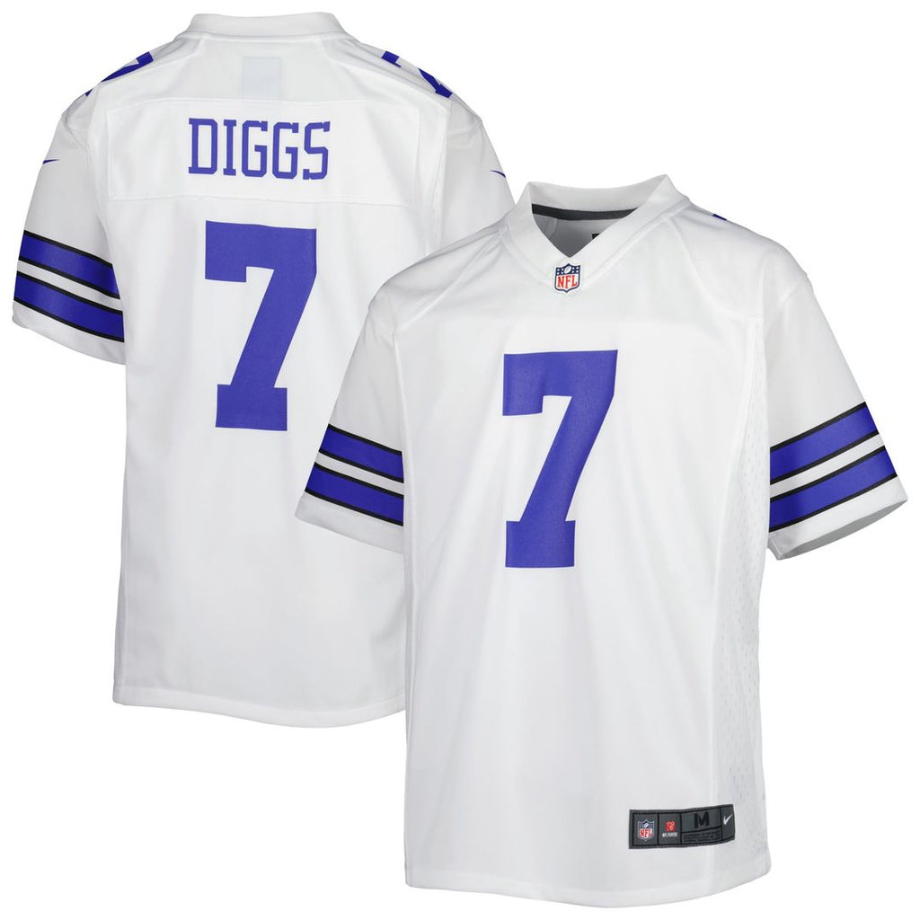 Trevon Diggs Dallas Cowboys Youth Game Jersey - White