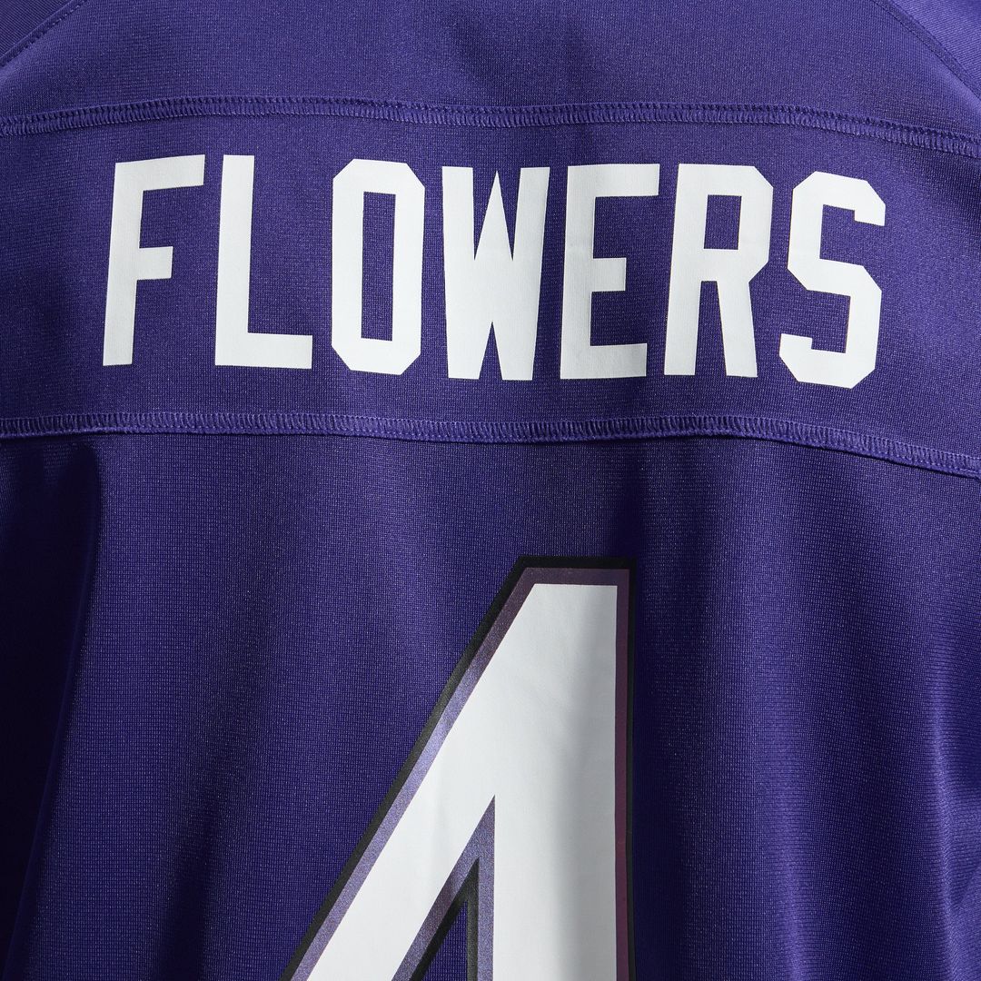 Zay Flowers Baltimore Ravens Team Game Jersey - Purple