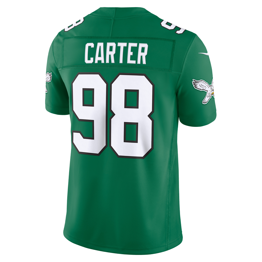 Jalen Carter Philadelphia Eagles Team Vapor F.U.S.E. Stitched Limited Jersey - Midnight Green