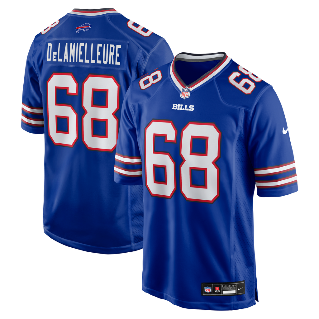 Joe DeLamielleure Buffalo Bills Game Retired Player Jersey - Royal