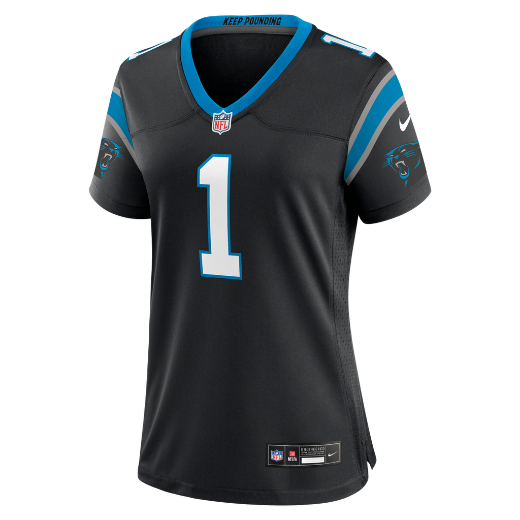 Cam Newton Carolina Panthers Women's Team Retired Game Jersey - Black