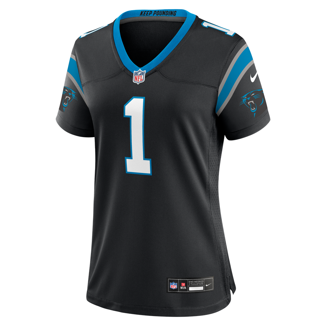Cam Newton Carolina Panthers Women's Team Retired Game Jersey - Black