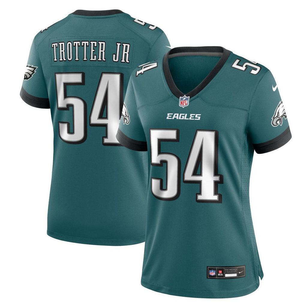 Jeremiah Trotter Jr. Philadelphia Eagles Women's Team Game Jersey - Midnight Green