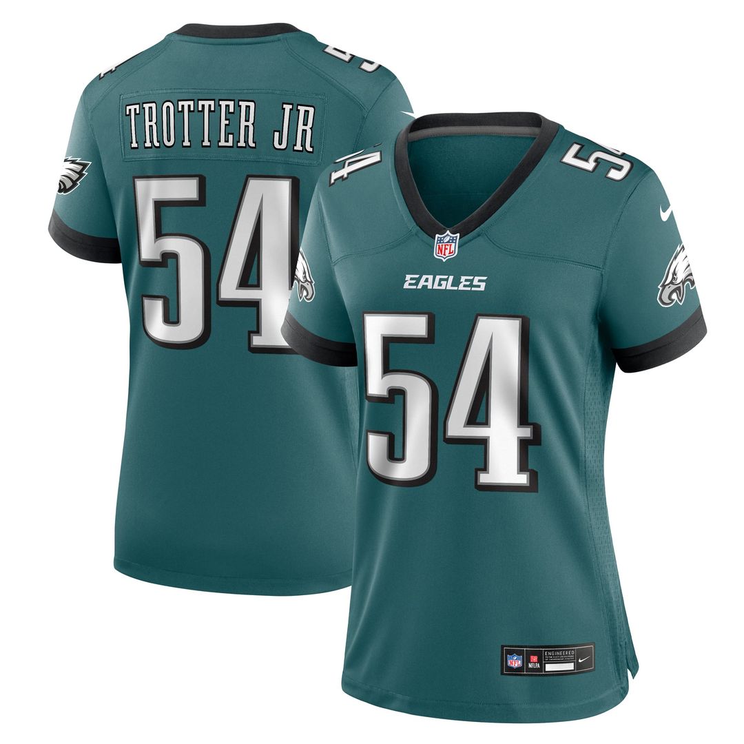 Jeremiah Trotter Jr. Philadelphia Eagles Women's Team Game Jersey - Midnight Green