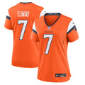 John Elway Denver Broncos Women's Team Retired Player Game Jersey - Orange