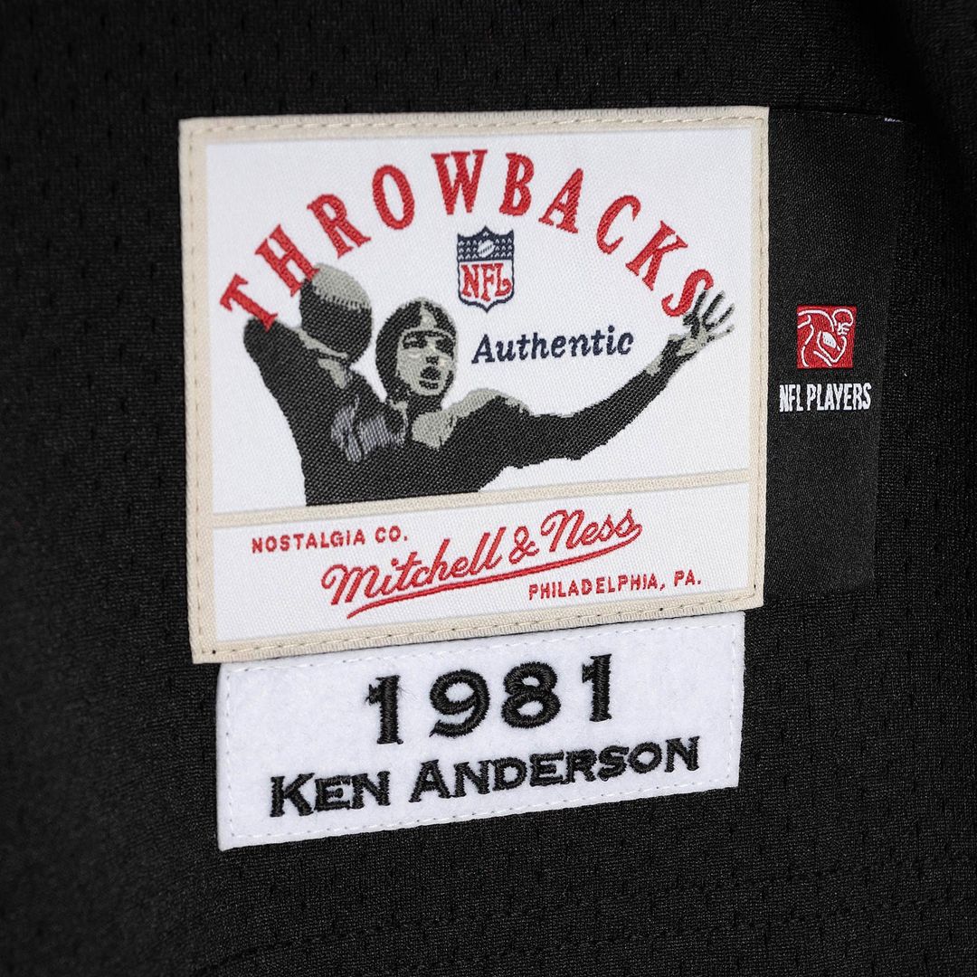 Ken Anderson Cincinnati Bengals 1981 Authentic Throwback Retired Player Jersey - Black