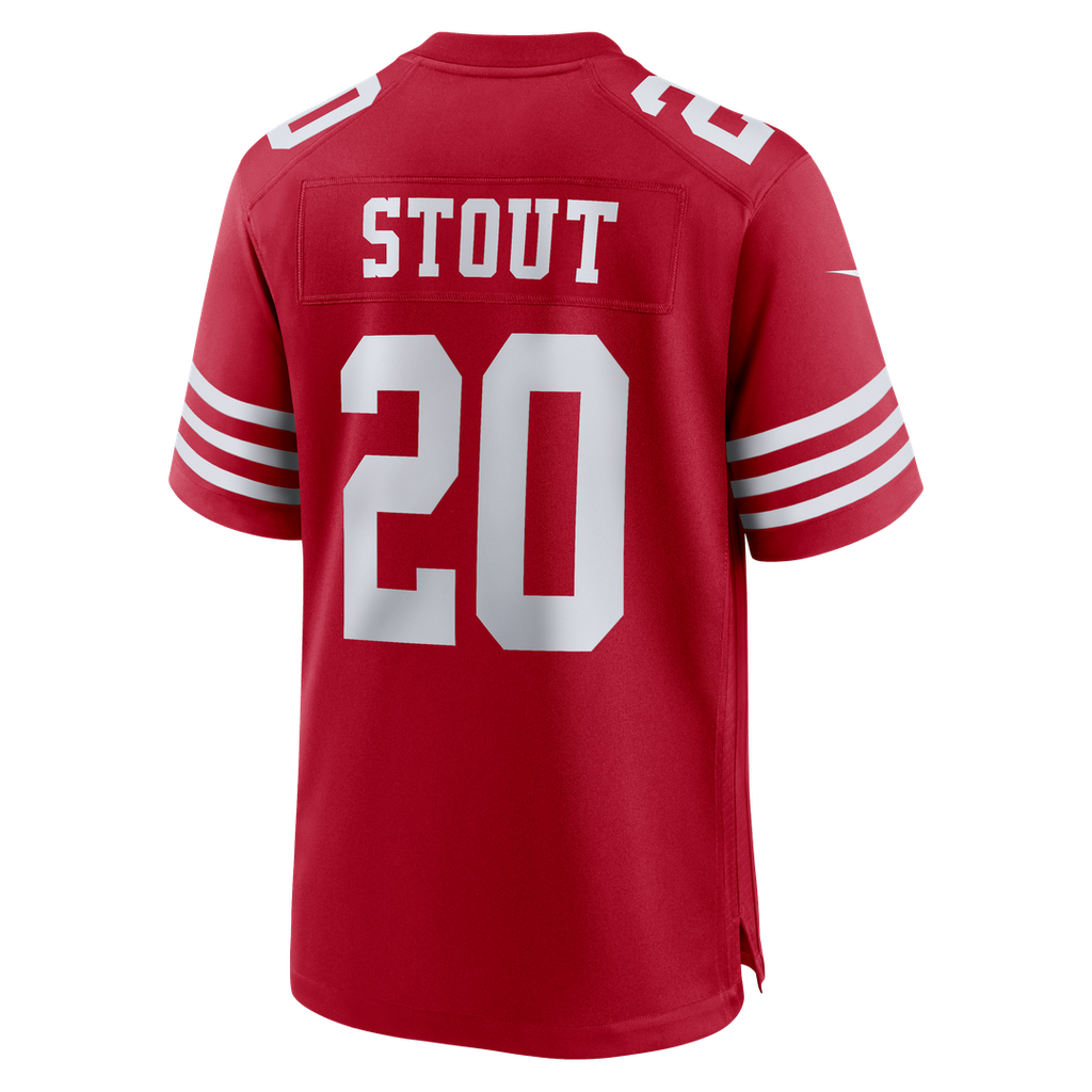Upton Stout San Francisco 49ers Team Game Jersey - Scarlet
