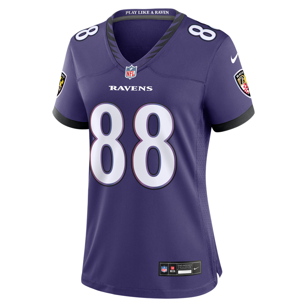 Matthew Hibner Baltimore Ravens Women's Team Game Jersey - Purple