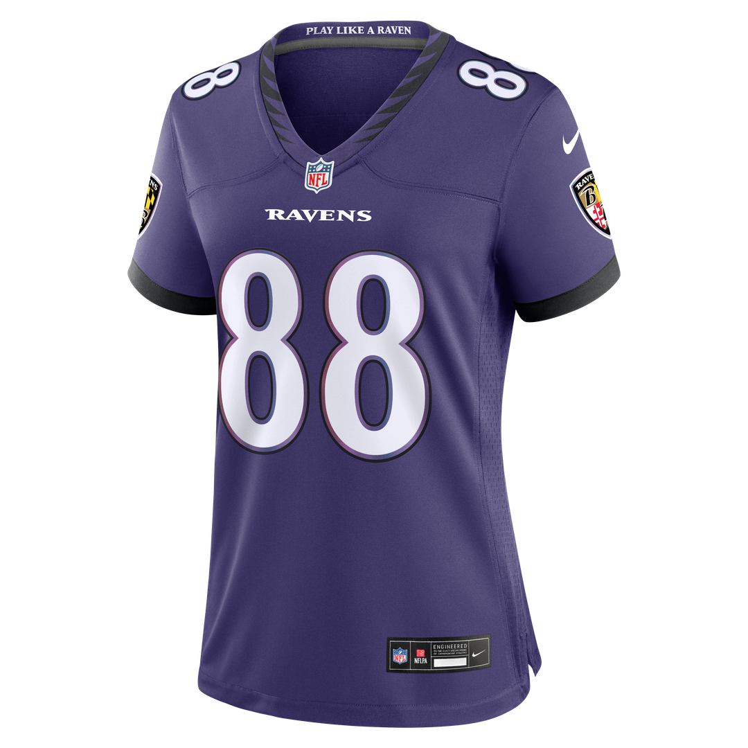 Matthew Hibner Baltimore Ravens Women's Team Game Jersey - Purple