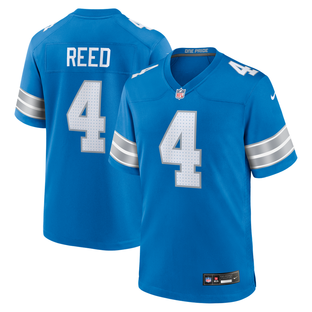 D.J. Reed Detroit Lions Team Game Jersey - Blue