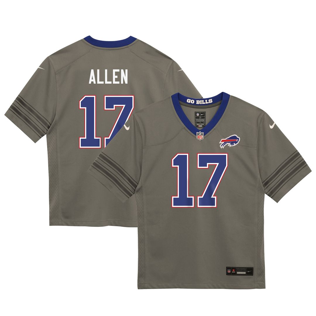 Josh Allen Buffalo Bills Toddler Nickel City Game Jersey - Gray