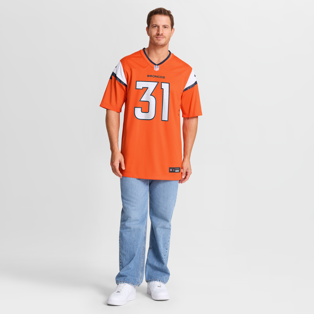 Kris Abrams - Draine Denver Broncos Team Game Jersey - Orange