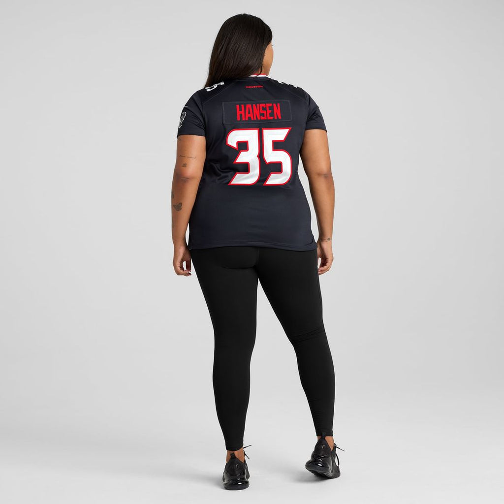 Jake Hansen Houston Texans Women's Team Game Jersey - Navy