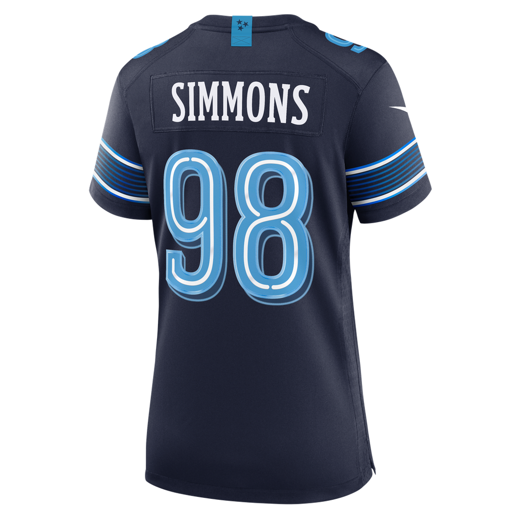 Jeffery Simmons Tennessee Titans Women's 2026 Rivalries Collection Game Jersey - Navy
