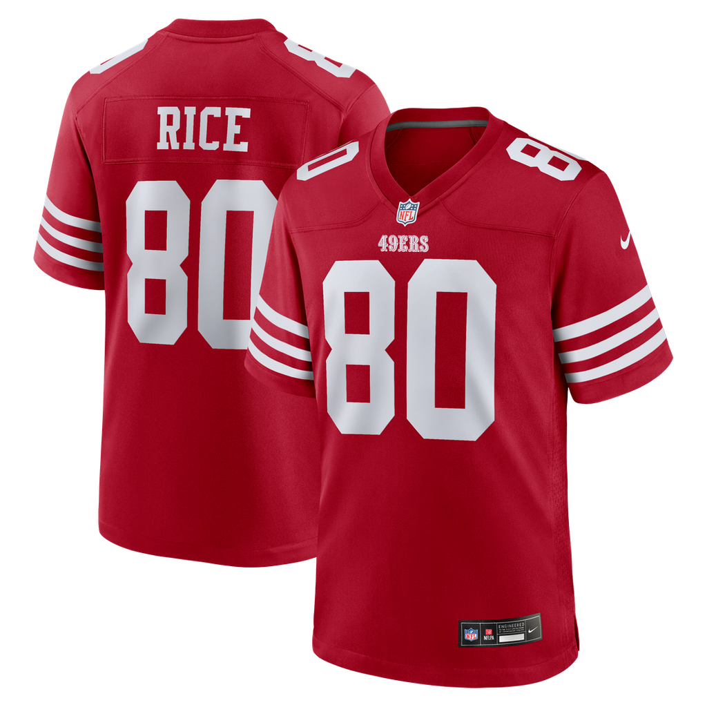 Jerry Rice San Francisco 49ers Retired Team Player Game Jersey - Scarlet