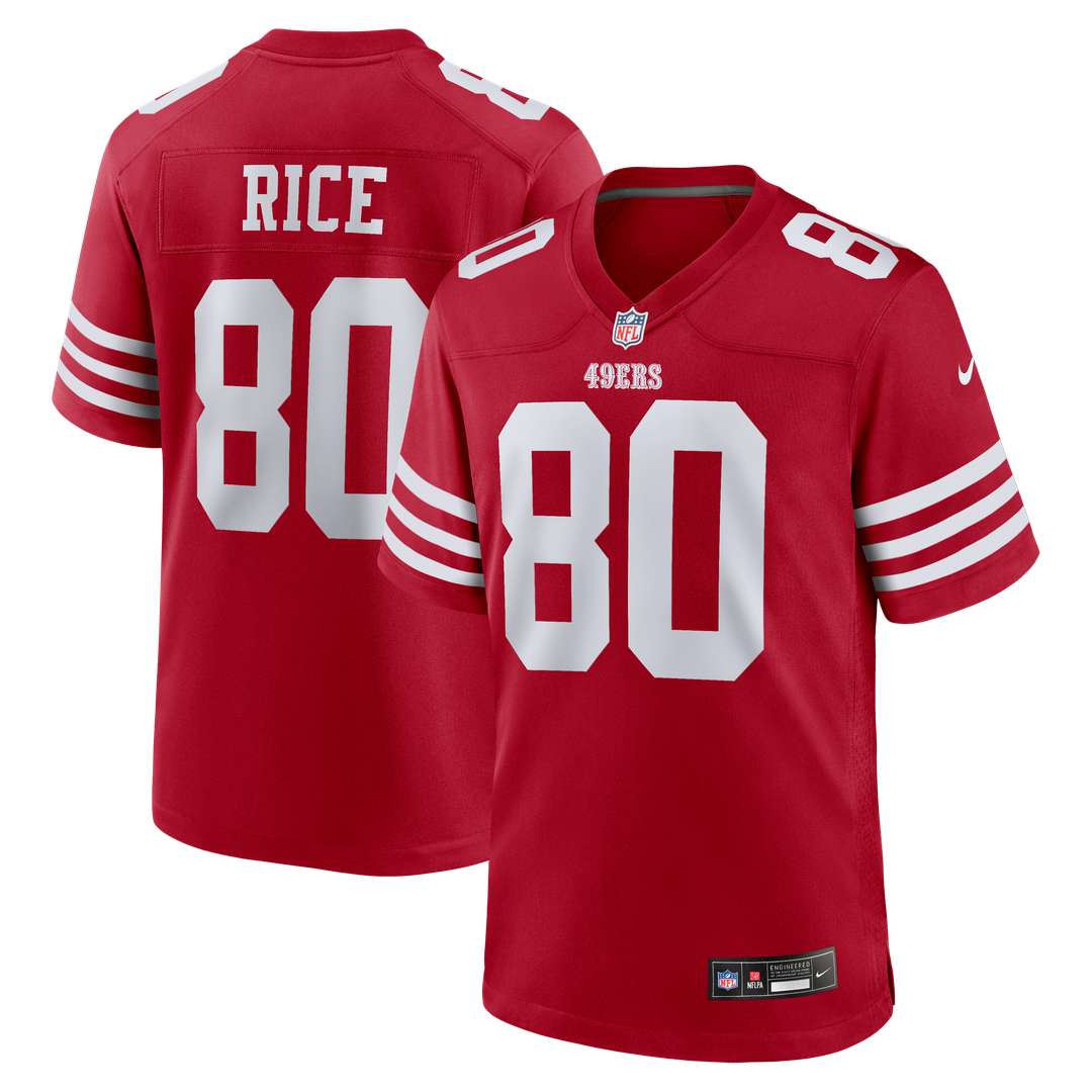 Jerry Rice San Francisco 49ers Retired Team Player Game Jersey - Scarlet