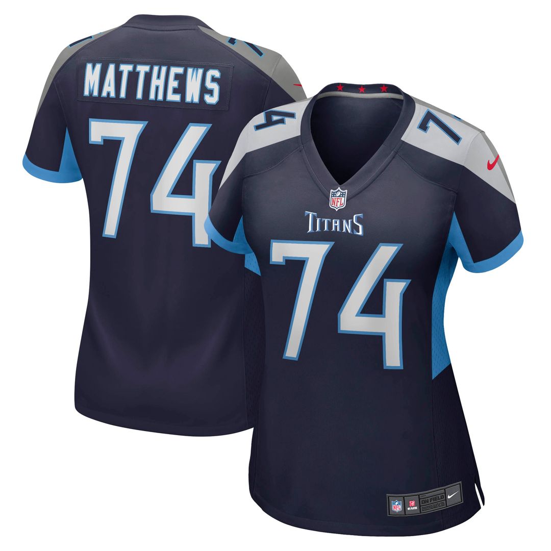 Bruce Matthews Tennessee Titans Women's Oilers Throwback Retired Player Game Jersey - Light Blue