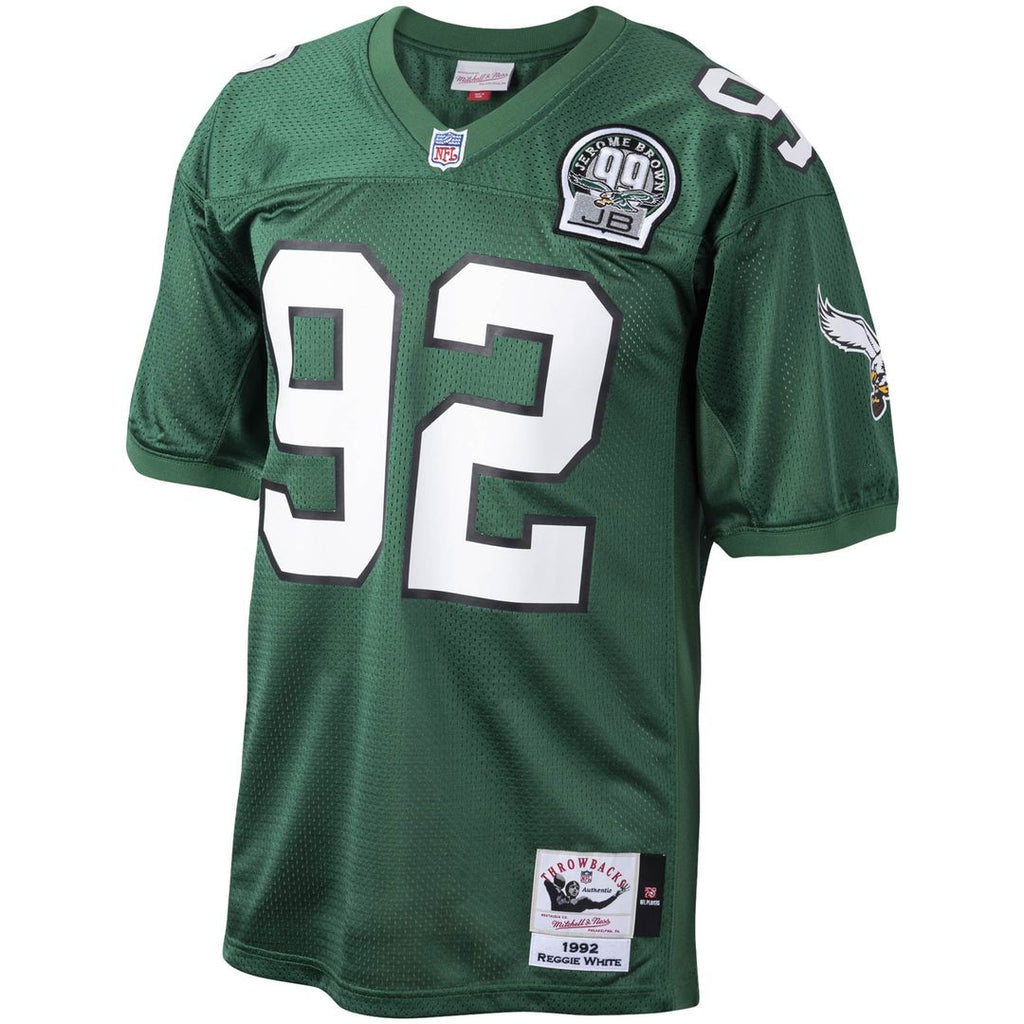 Reggie White Philadelphia Eagles Authentic Throwback Retired Player Jersey - Green