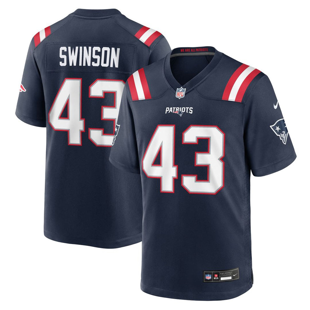 Bradyn Swinson New England Patriots Team Game Jersey - Navy