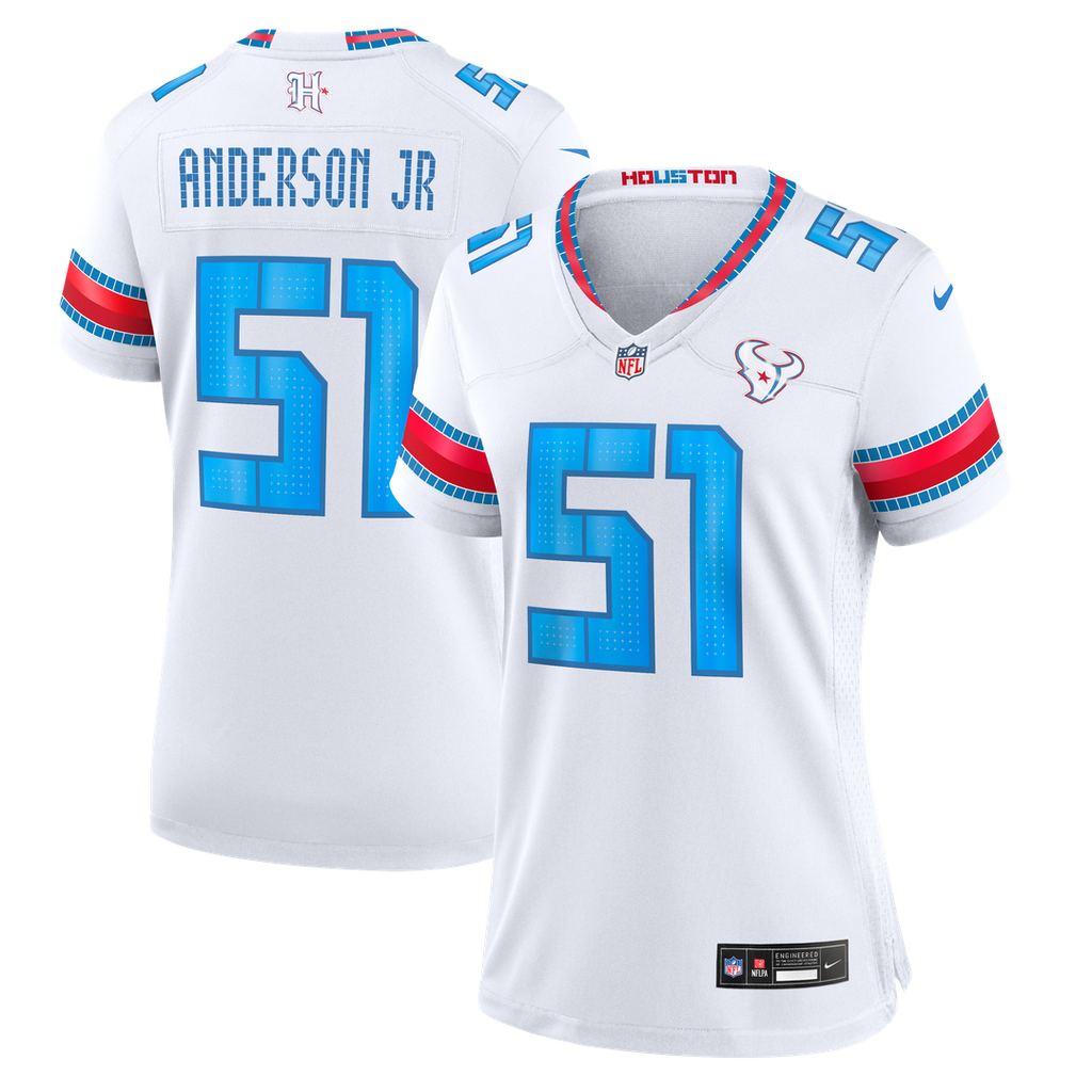 Will Anderson Jr. Houston Texans Women's 2026 Rivalries Collection Game Jersey - White