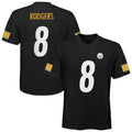 Aaron Rodgers Pittsburgh Steelers Youth Replica Jersey - Black