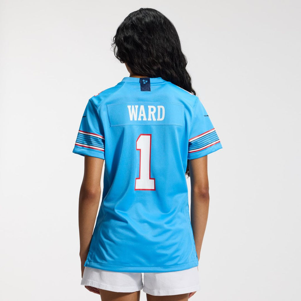 Cameron Ward Tennessee Titans Women's Game Jersey - Light Blue