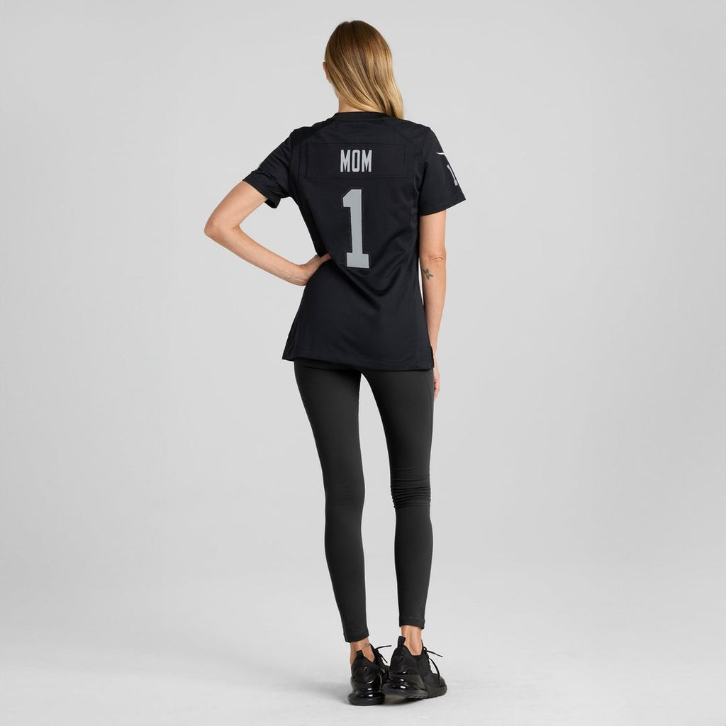 Number 1 Mom Las Vegas Raiders Women's Game Jersey - Black