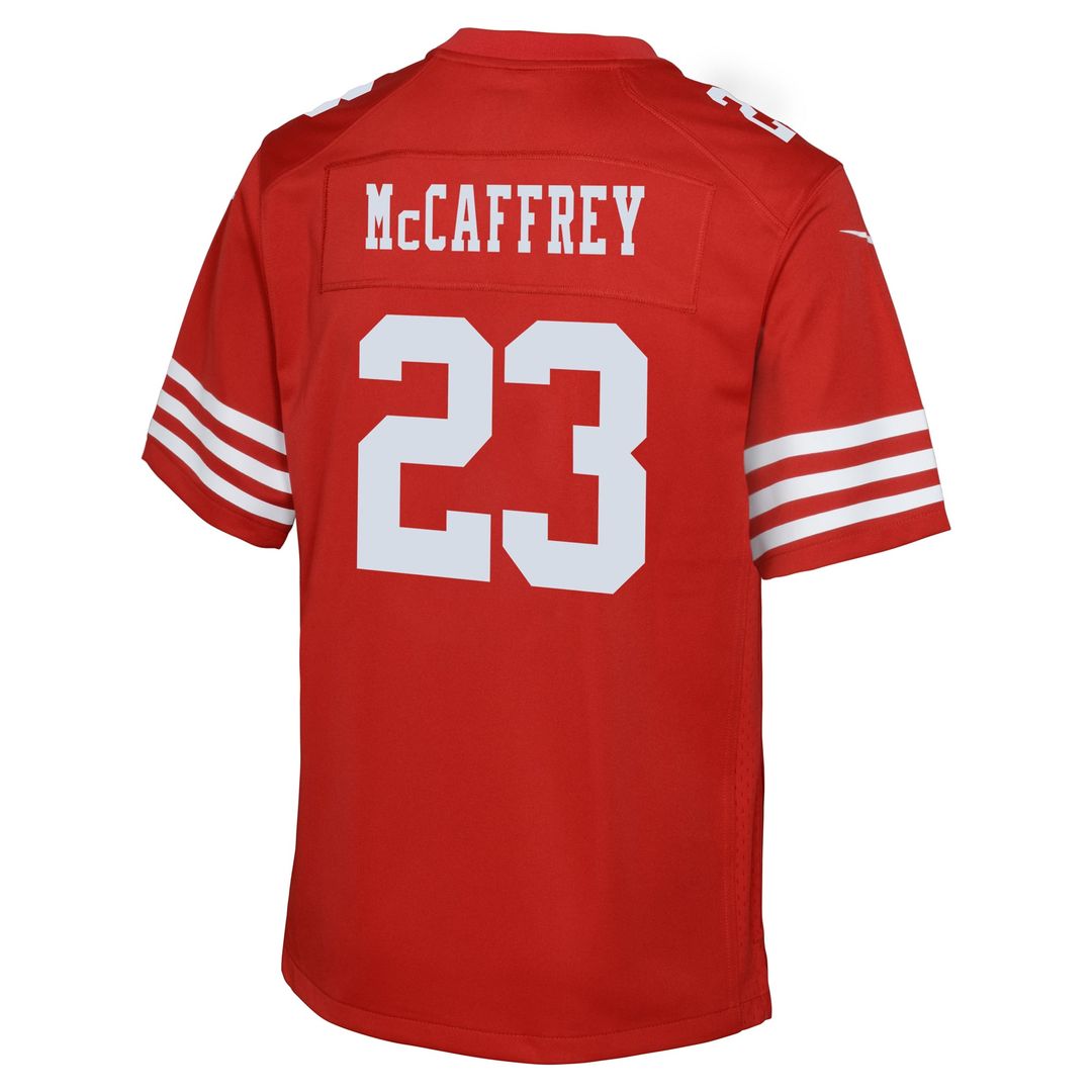 Christian McCaffrey San Francisco 49ers Youth 80th Anniversary Game Jersey - Scarlet