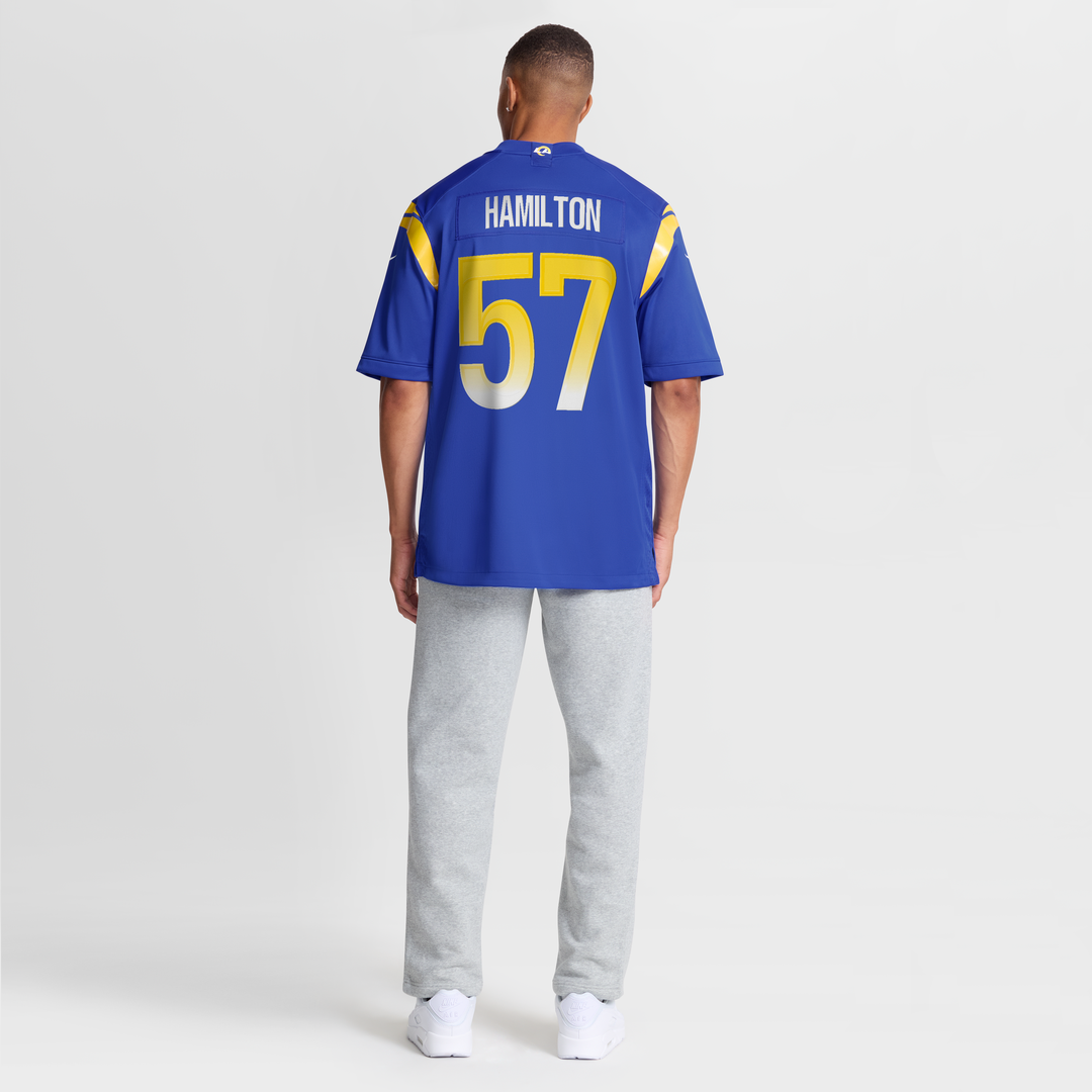 Ty Hamilton Los Angeles Rams Team Game Jersey - Royal