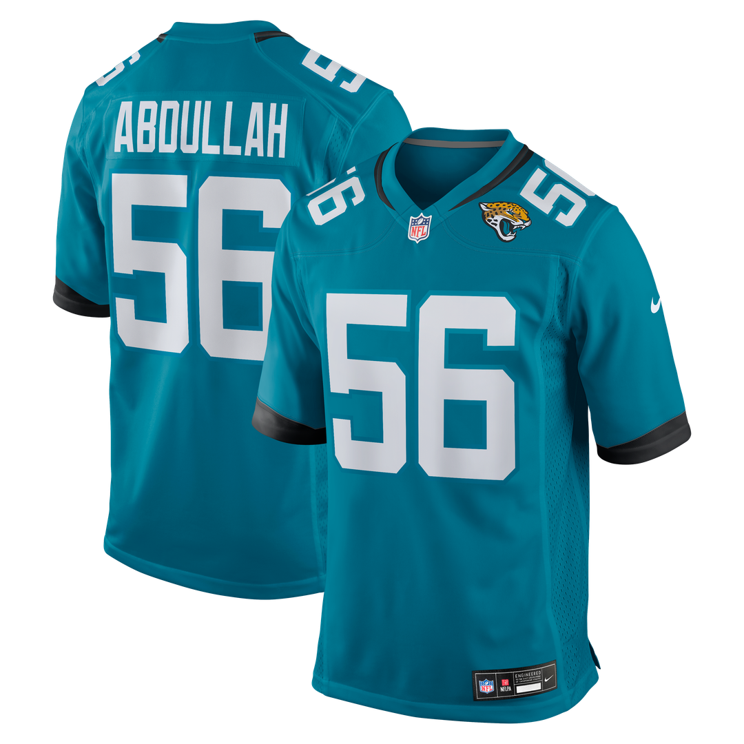 Yasir Abdullah Jacksonville Jaguars Team Game Jersey - Teal