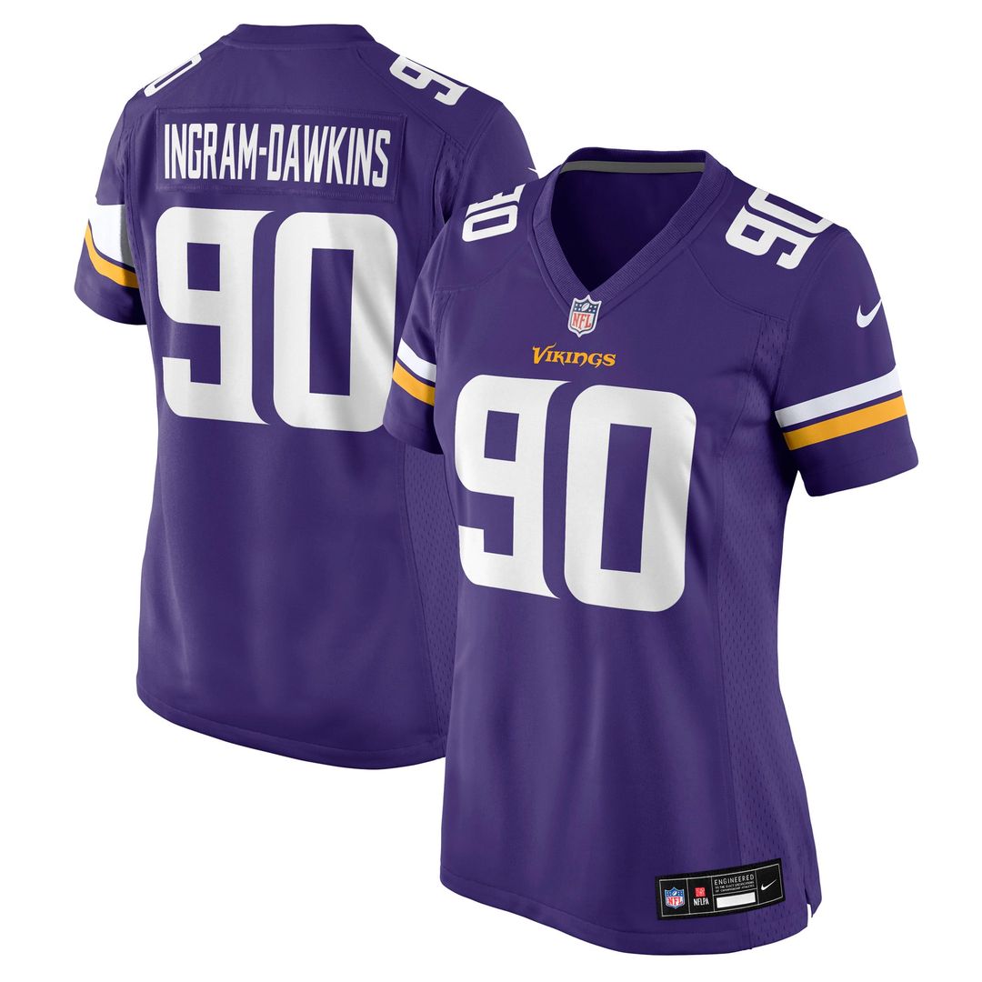 Tyrion Ingram - Dawkins Minnesota Vikings Women's Team Game Jersey - Purple