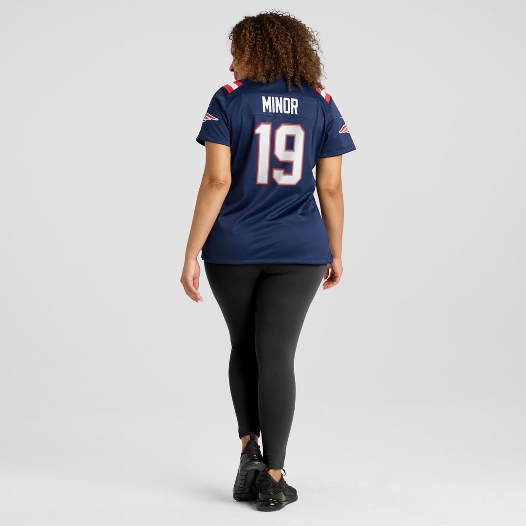 Kobee Minor New England Patriots Women's Team Game Jersey - Navy