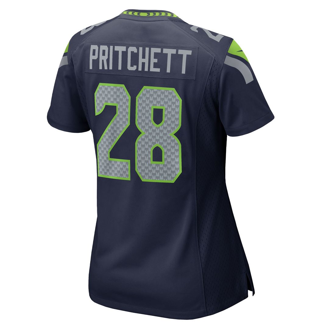 Nehemiah Pritchett Seattle Seahawks Women's Team Game Jersey - College Navy