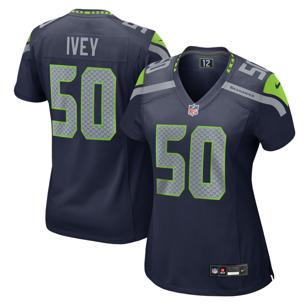 Jared Ivey Seattle Seahawks Women's Team Game Jersey - College Navy