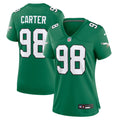 Jalen Carter Philadelphia Eagles Women's Alternate Game Jersey - Kelly Green