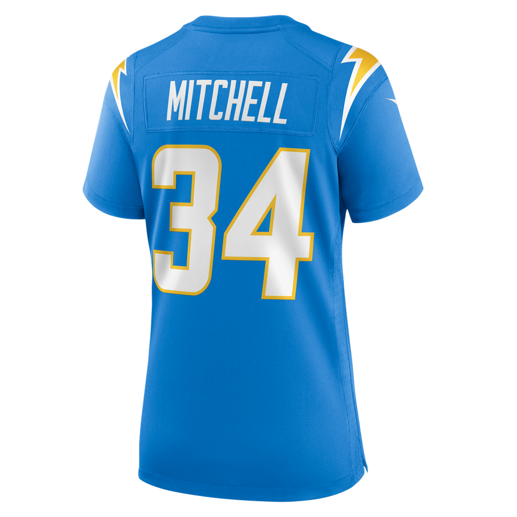 Keaton Mitchell Los Angeles Chargers Women's Team Game Jersey - Powder Blue