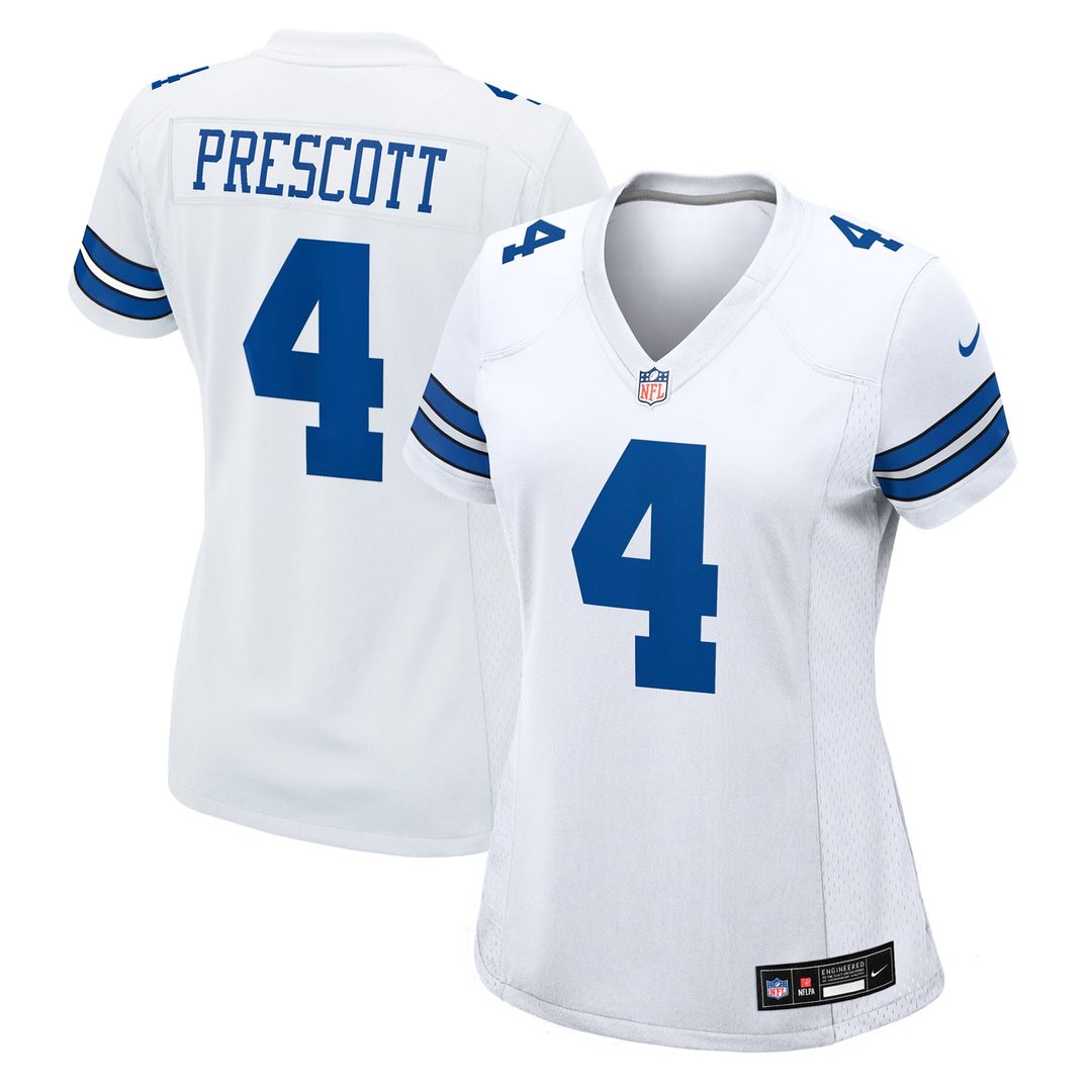 Dak Prescott Dallas Cowboys Women's Team Game Jersey - White