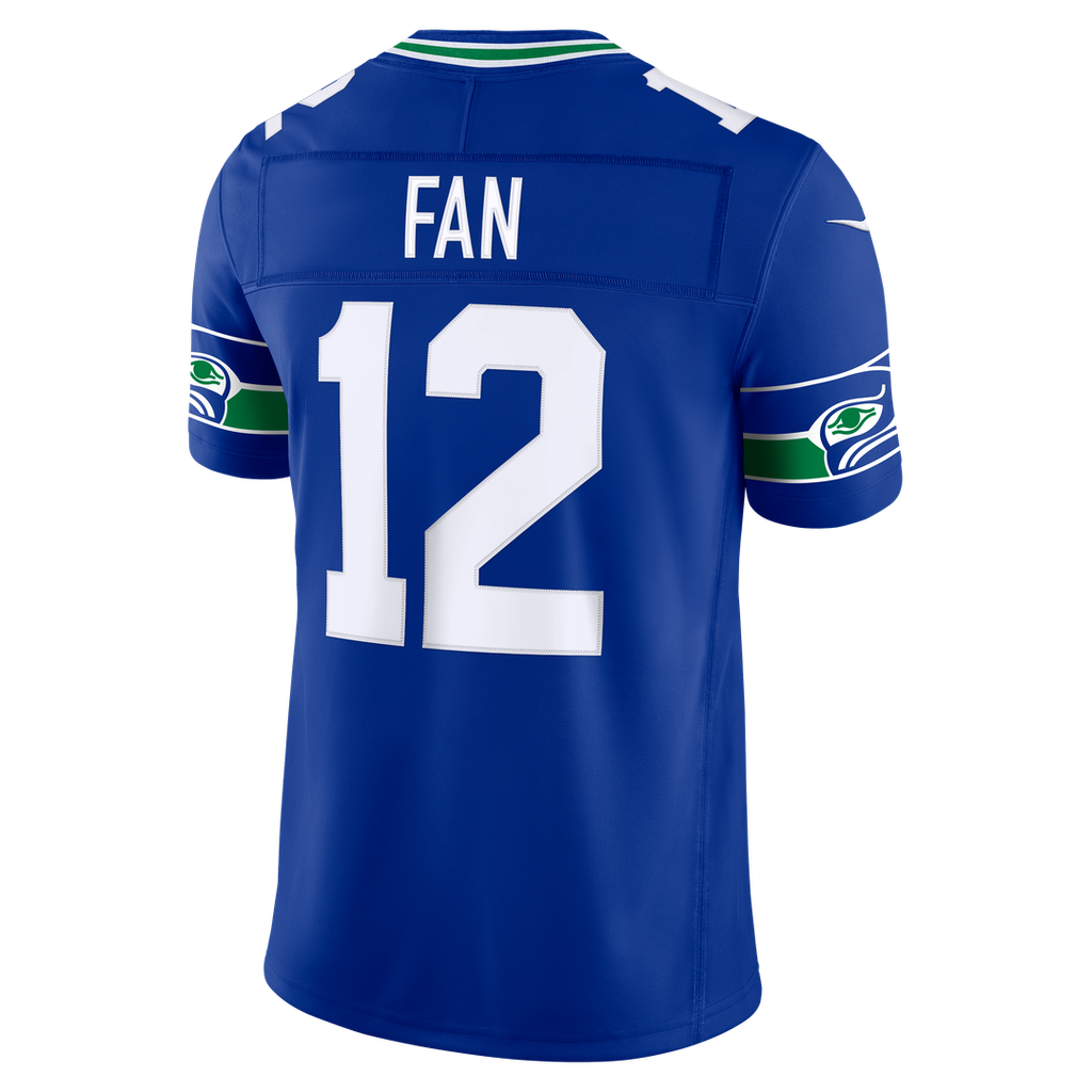 12s Seattle Seahawks Team Vapor F.U.S.E. Stitched Limited Jersey - College Navy