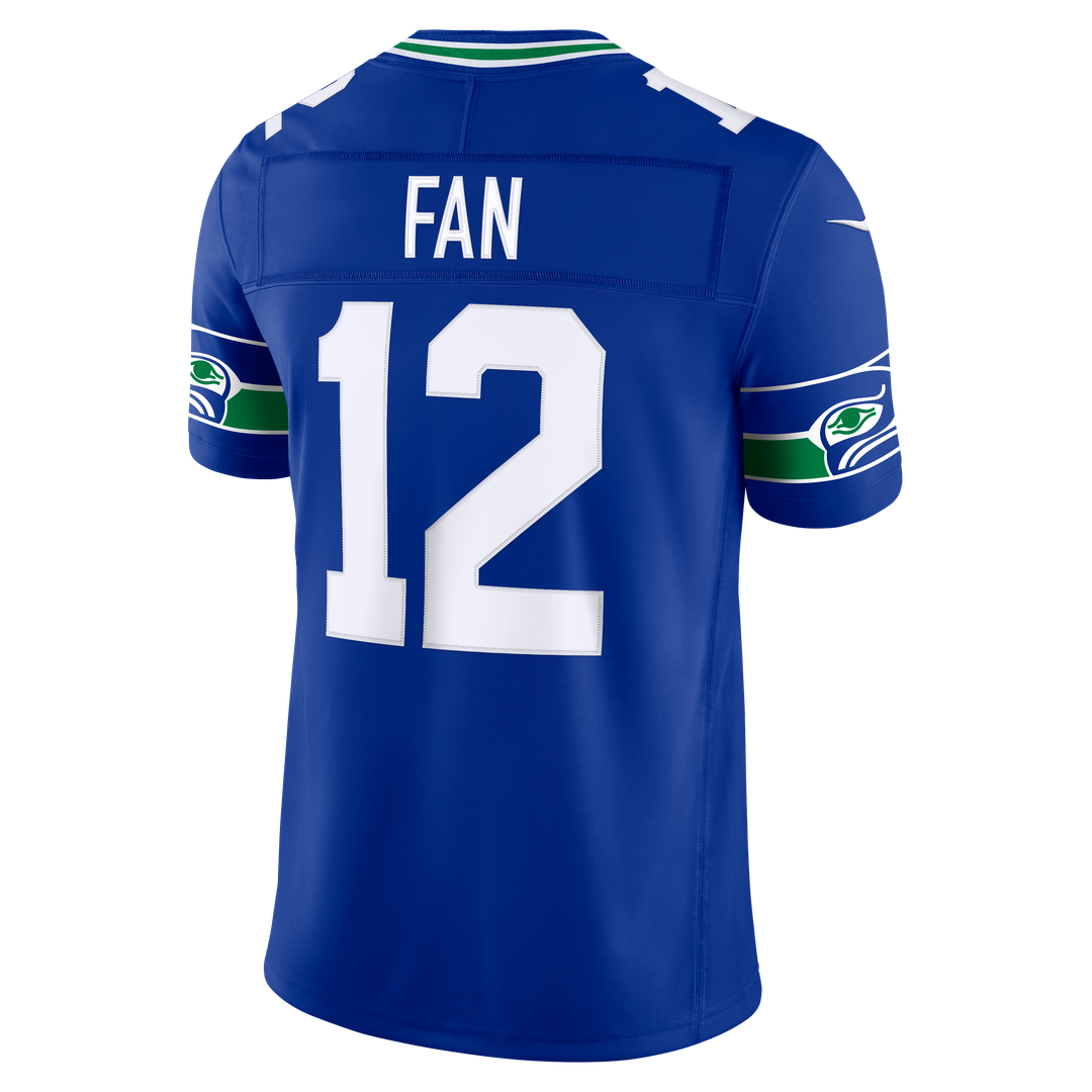 12s Seattle Seahawks Team Vapor F.U.S.E. Stitched Limited Jersey - College Navy