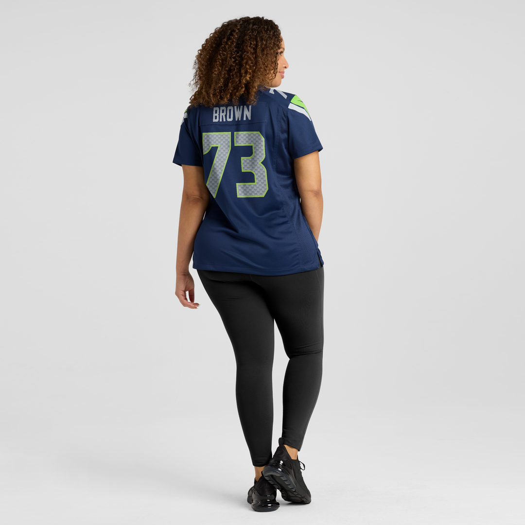 Logan Brown Seattle Seahawks Women's Team Game Jersey - College Navy